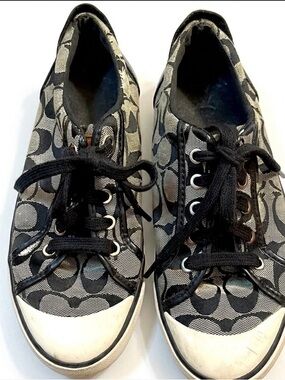 Coach Black Signature Canvas Sneakers